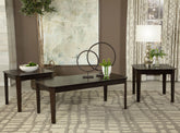Orleans Furniture - Coaster - Amaro 3-piece Coffee and End Table Set Dark Brown - 736184